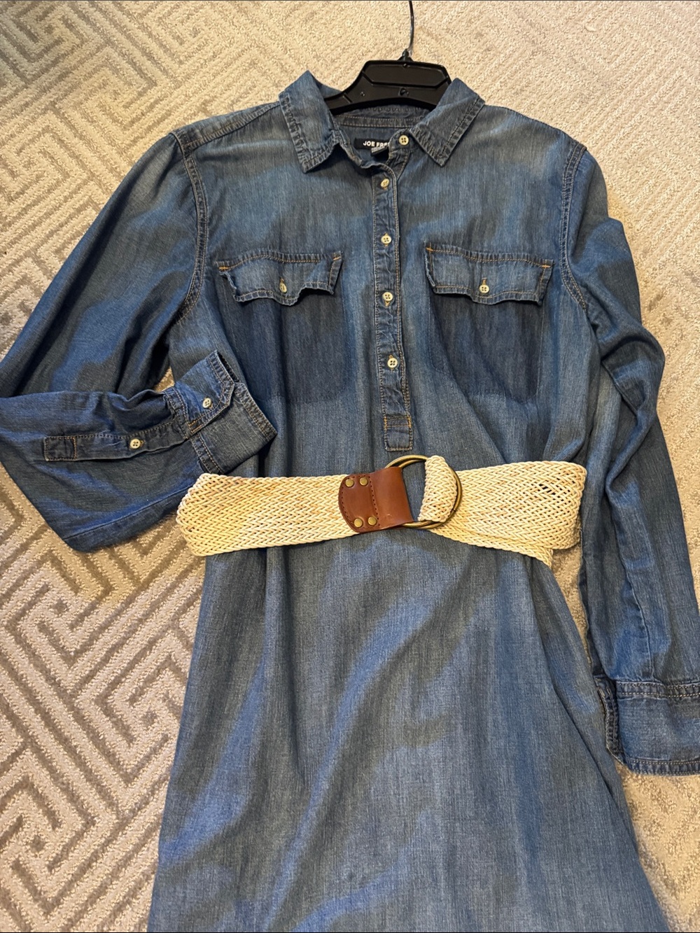 Denim  midi shirt dress